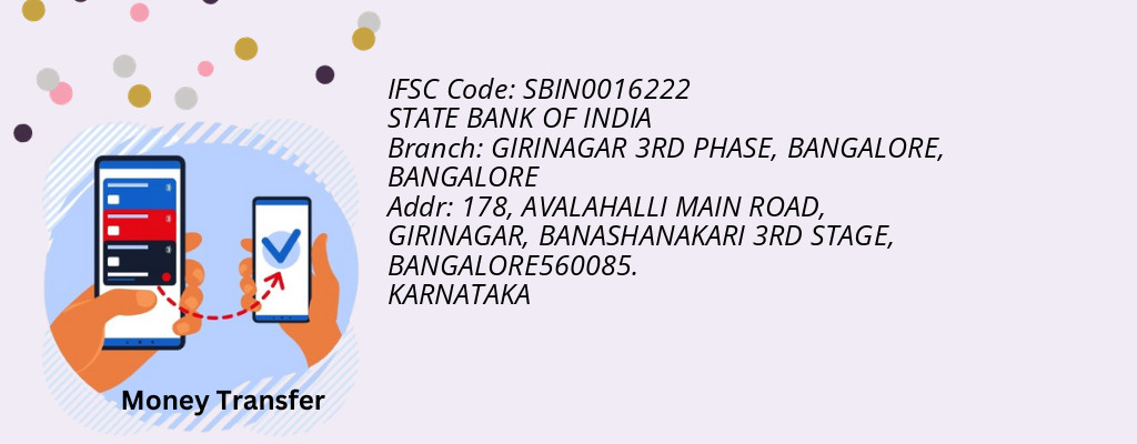 Find STATE BANK OF INDIA IFSC Code BANGALORE - GIRINAGAR 3RD PHASE, BANGALORE Branch
