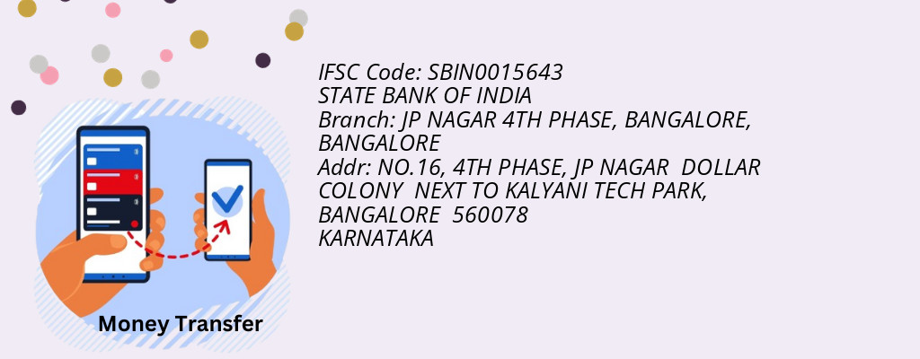 Find STATE BANK OF INDIA IFSC Code BANGALORE - JP NAGAR 4TH PHASE, BANGALORE Branch