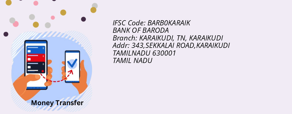 Find BANK OF BARODA IFSC Code KARAIKUDI - KARAIKUDI, TN Branch