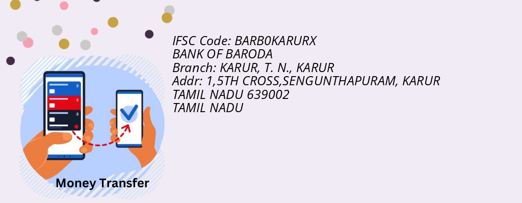 Find BANK OF BARODA IFSC Code KARUR - KARUR, T. N. Branch