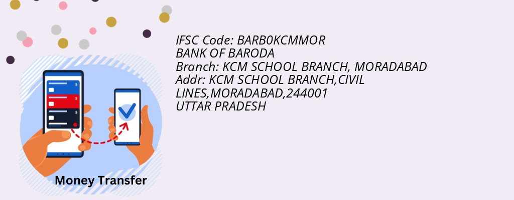 Find BANK OF BARODA IFSC Code MORADABAD - KCM SCHOOL BRANCH Branch