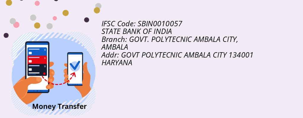 Find STATE BANK OF INDIA IFSC Code AMBALA - GOVT. POLYTECNIC AMBALA CITY Branch