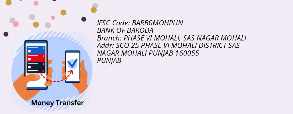 Find BANK OF BARODA IFSC Code SAS NAGAR MOHALI - PHASE VI MOHALI Branch
