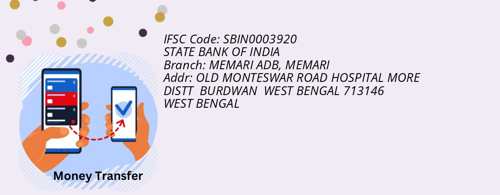 Find STATE BANK OF INDIA IFSC Code MEMARI - MEMARI ADB Branch