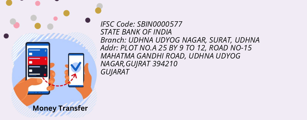 Find STATE BANK OF INDIA IFSC Code UDHNA - UDHNA UDYOG NAGAR, SURAT Branch