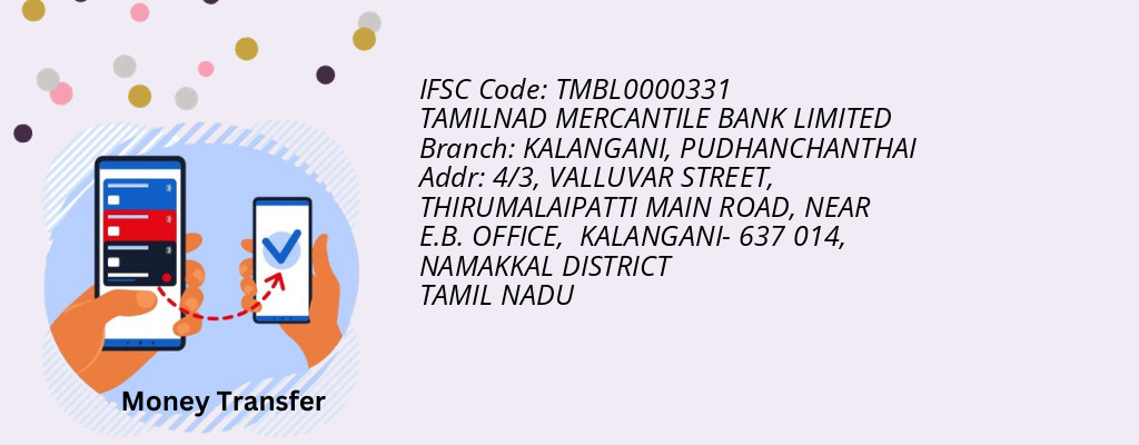 Find TAMILNAD MERCANTILE BANK IFSC Code PUDHANCHANTHAI - KALANGANI Branch
