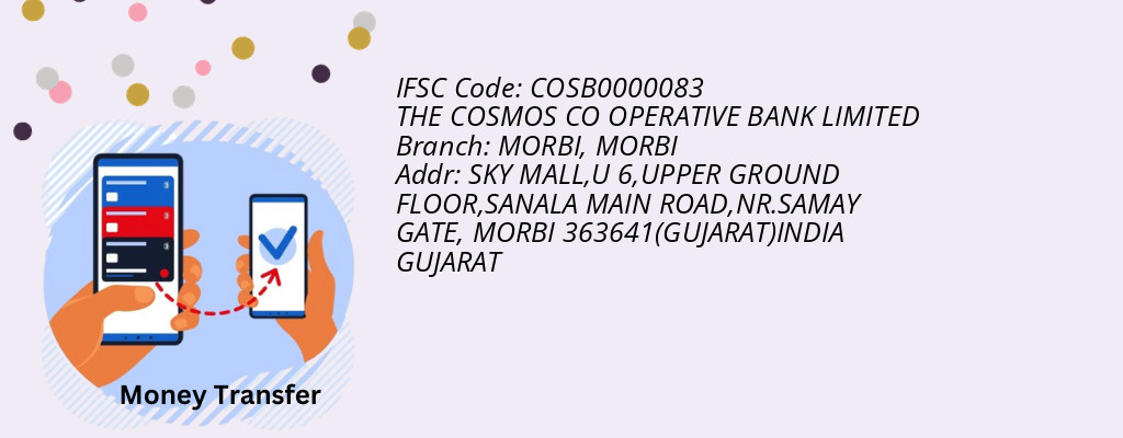 Find THE COSMOS CO OPERATIVE BANK IFSC Code MORBI - MORBI Branch Find THE COSMOS CO OPERATIVE BANK IFSC Code MORBI - MORBI Branch