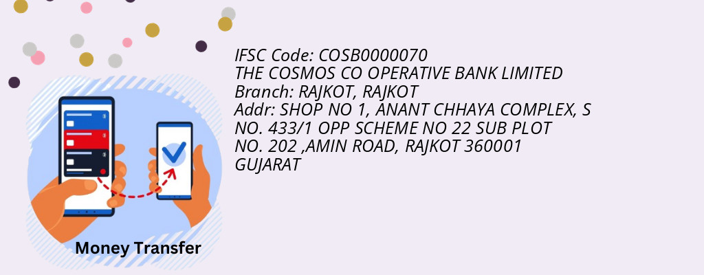 Find THE COSMOS CO OPERATIVE BANK IFSC Code RAJKOT - RAJKOT Branch Find THE COSMOS CO OPERATIVE BANK IFSC Code RAJKOT - RAJKOT Branch