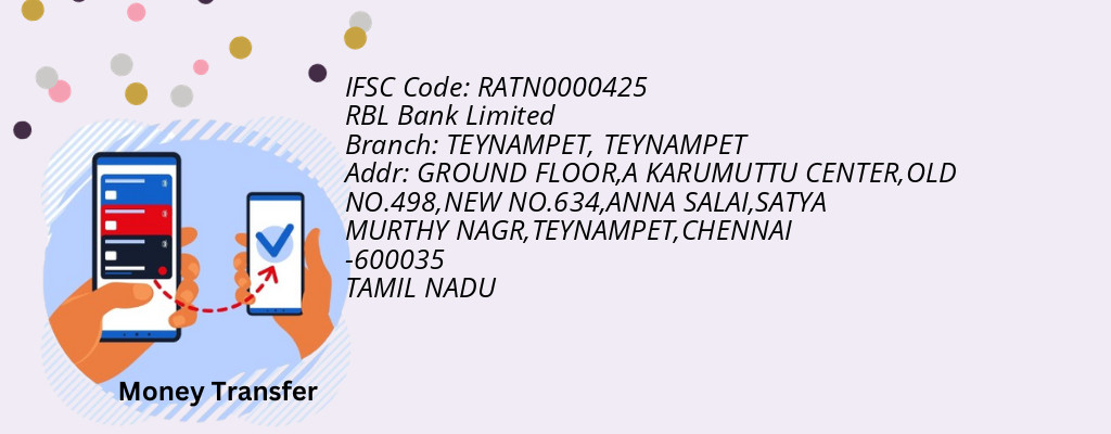 Find RBL Bank Limited IFSC Code TEYNAMPET - TEYNAMPET Branch