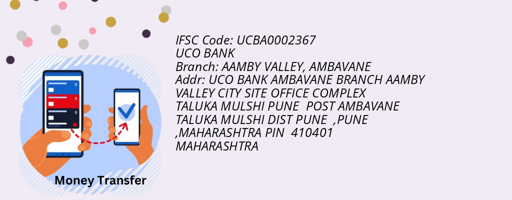 Find UCO BANK IFSC Code AMBAVANE - AAMBY VALLEY Branch Find UCO BANK IFSC Code AMBAVANE - AAMBY VALLEY Branch