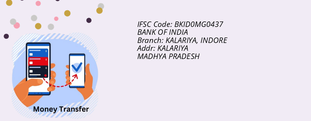 Find BANK OF INDIA IFSC Code INDORE - KALARIYA Branch