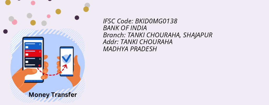 Find BANK OF INDIA IFSC Code SHAJAPUR - TANKI CHOURAHA Branch Find BANK OF INDIA IFSC Code SHAJAPUR - TANKI CHOURAHA Branch