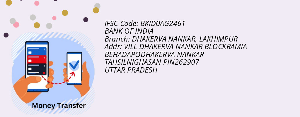 Find BANK OF INDIA IFSC Code LAKHIMPUR - DHAKERVA NANKAR Branch
