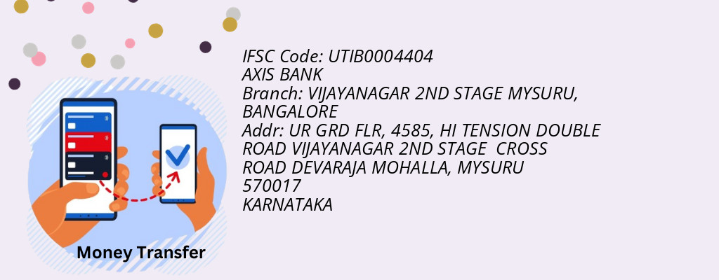 Find AXIS BANK IFSC Code BANGALORE - VIJAYANAGAR 2ND STAGE MYSURU Branch