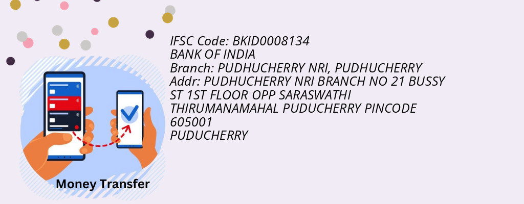 Find BANK OF INDIA IFSC Code PUDHUCHERRY - PUDHUCHERRY NRI Branch