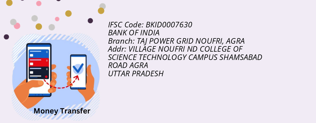 Find BANK OF INDIA IFSC Code AGRA - TAJ POWER GRID NOUFRI Branch