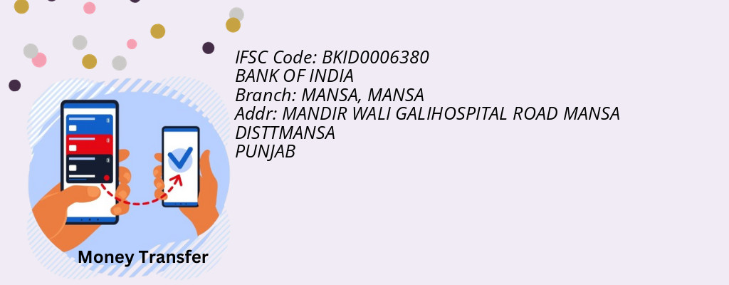 Find BANK OF INDIA IFSC Code MANSA - MANSA Branch