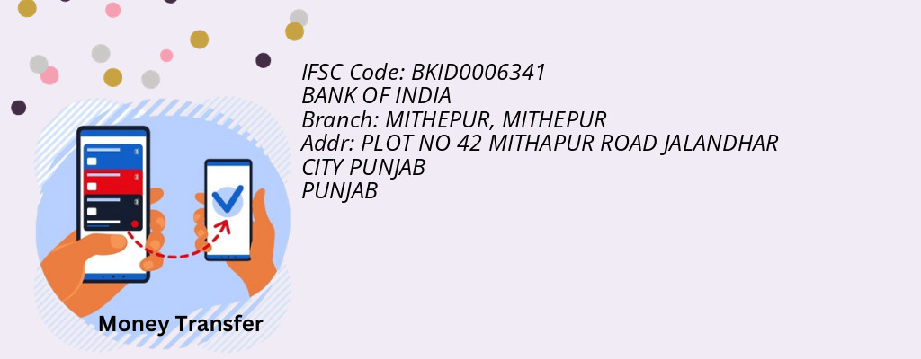 Find BANK OF INDIA IFSC Code MITHEPUR - MITHEPUR Branch
