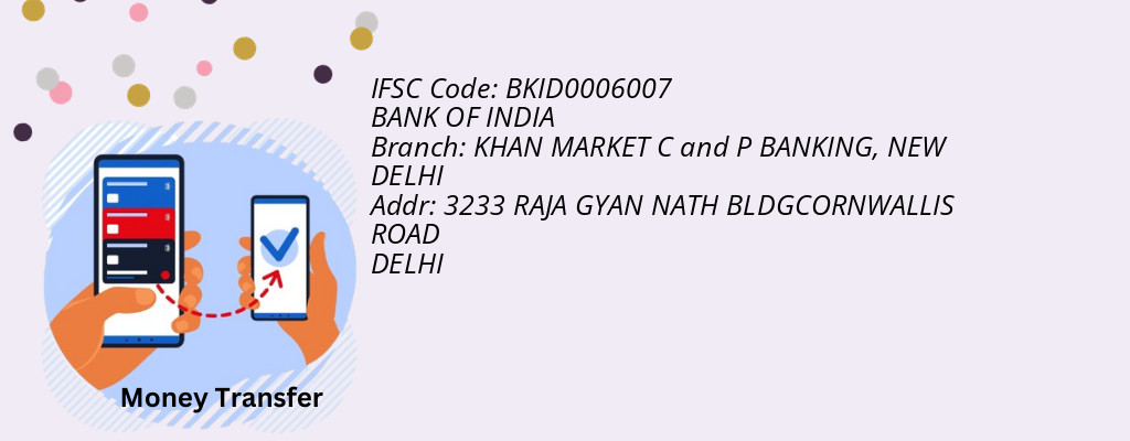 Find BANK OF INDIA IFSC Code NEW DELHI - KHAN MARKET C and P BANKING Branch