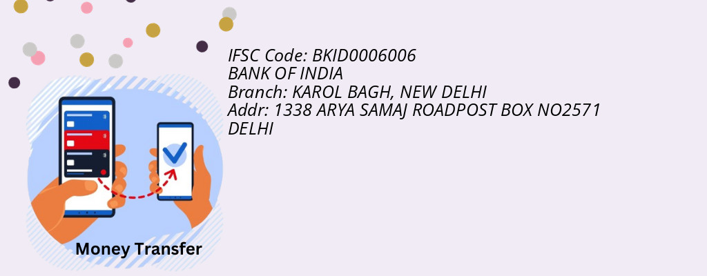 Find BANK OF INDIA IFSC Code NEW DELHI - KAROL BAGH Branch