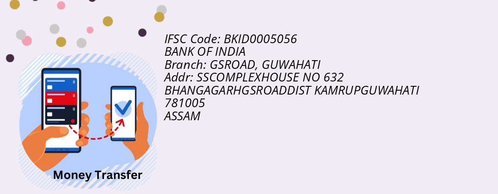 Find BANK OF INDIA IFSC Code GUWAHATI - GSROAD Branch