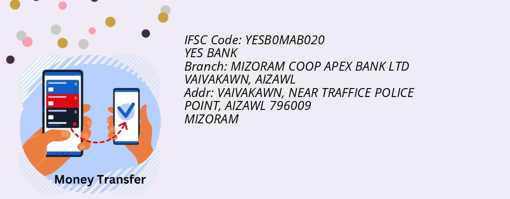 Find YES BANK IFSC Code AIZAWL - MIZORAM COOP APEX BANK LTD VAIVAKAWN Branch