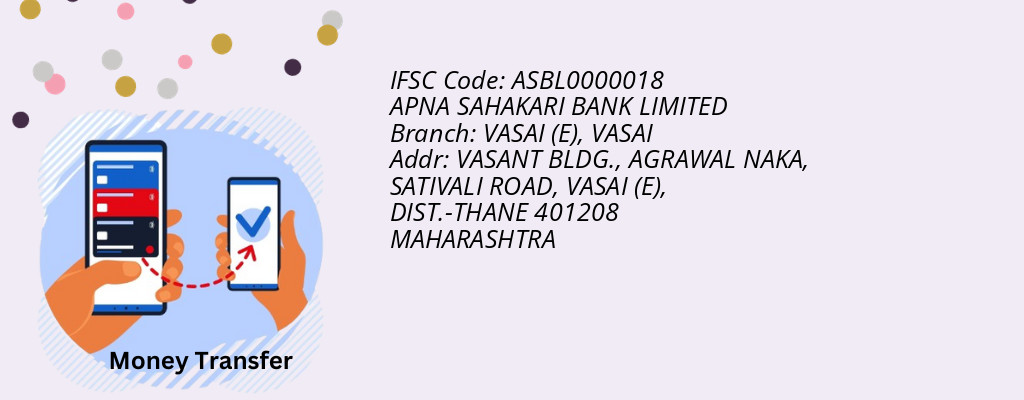 Find APNA SAHAKARI BANK IFSC Code VASAI - VASAI (E) Branch