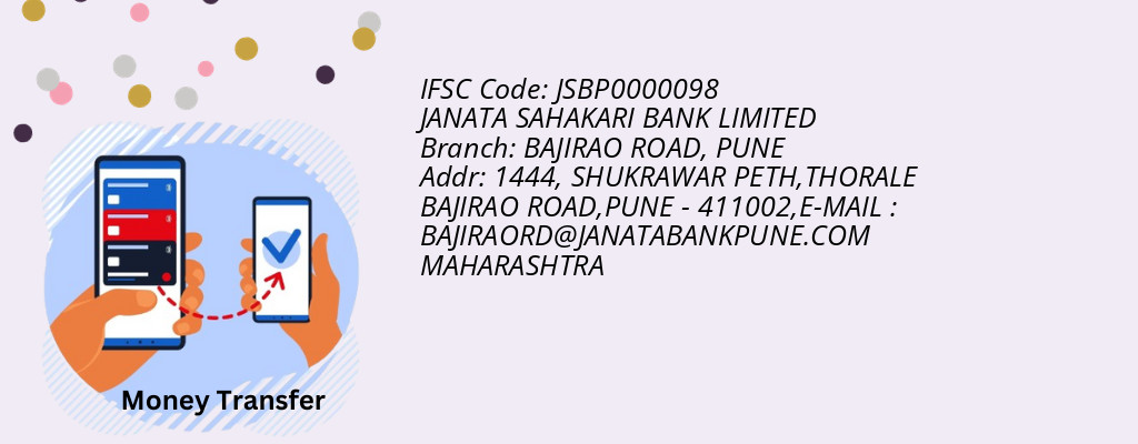 Find JANATA SAHAKARI BANK IFSC Code PUNE - BAJIRAO ROAD Branch Find JANATA SAHAKARI BANK IFSC Code PUNE - BAJIRAO ROAD Branch