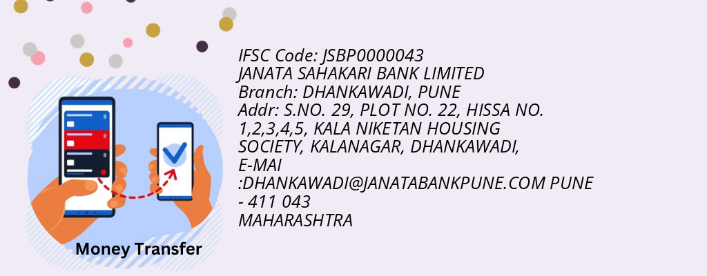 Find JANATA SAHAKARI BANK IFSC Code PUNE - DHANKAWADI Branch Find JANATA SAHAKARI BANK IFSC Code PUNE - DHANKAWADI Branch