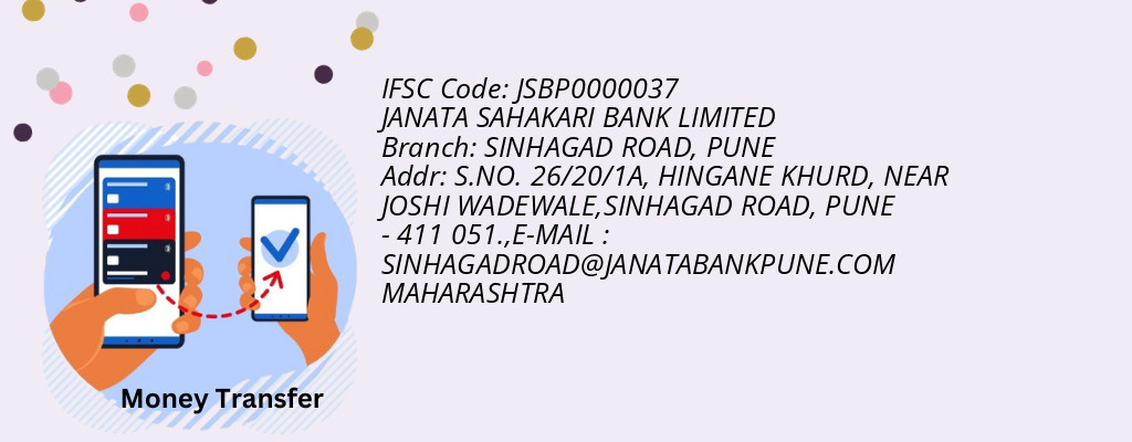 Find JANATA SAHAKARI BANK IFSC Code PUNE - SINHAGAD ROAD Branch Find JANATA SAHAKARI BANK IFSC Code PUNE - SINHAGAD ROAD Branch