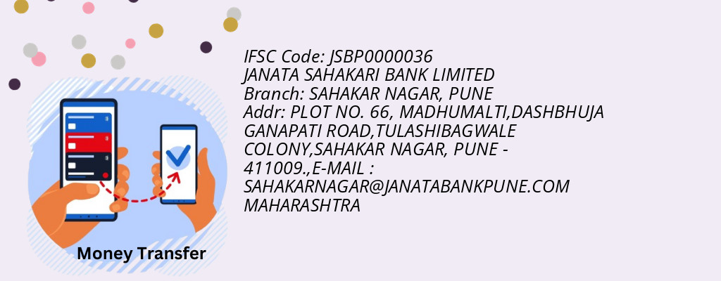 Find JANATA SAHAKARI BANK IFSC Code PUNE - SAHAKAR NAGAR Branch Find JANATA SAHAKARI BANK IFSC Code PUNE - SAHAKAR NAGAR Branch