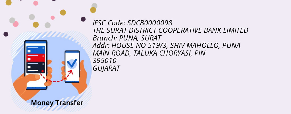 Find THE SURAT DISTRICT COOPERATIVE BANK IFSC Code SURAT - PUNA Branch Find THE SURAT DISTRICT COOPERATIVE BANK IFSC Code SURAT - PUNA Branch