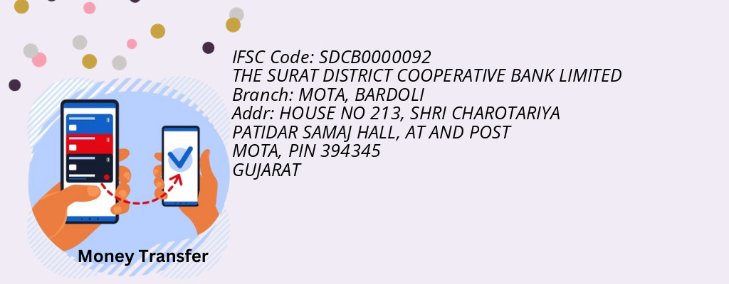 Find THE SURAT DISTRICT COOPERATIVE BANK IFSC Code BARDOLI - MOTA Branch Find THE SURAT DISTRICT COOPERATIVE BANK IFSC Code BARDOLI - MOTA Branch