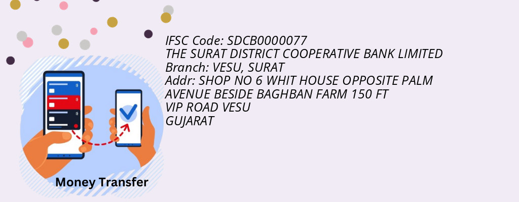 Find THE SURAT DISTRICT COOPERATIVE BANK IFSC Code SURAT - VESU Branch Find THE SURAT DISTRICT COOPERATIVE BANK IFSC Code SURAT - VESU Branch