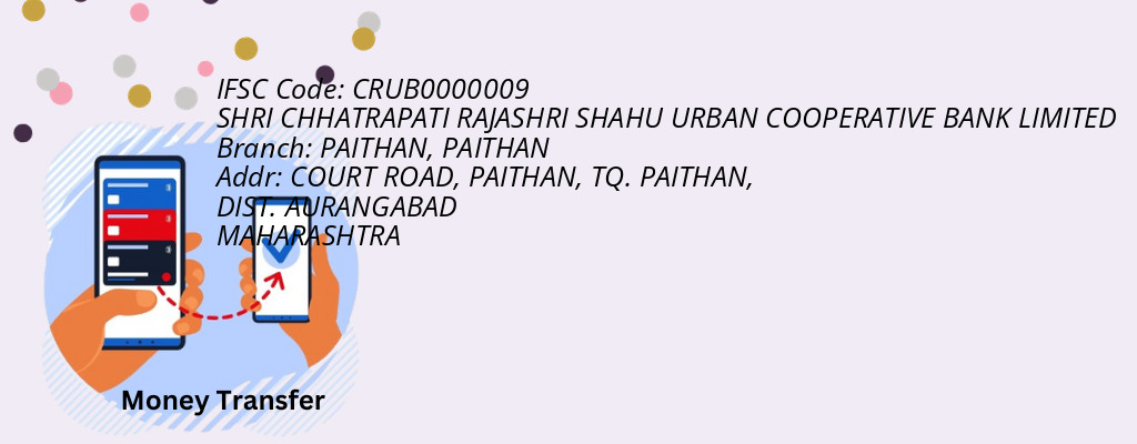 Find SHRI CHHATRAPATI RAJASHRI SHAHU URBAN COOPERATIVE BANK IFSC Code PAITHAN - PAITHAN Branch