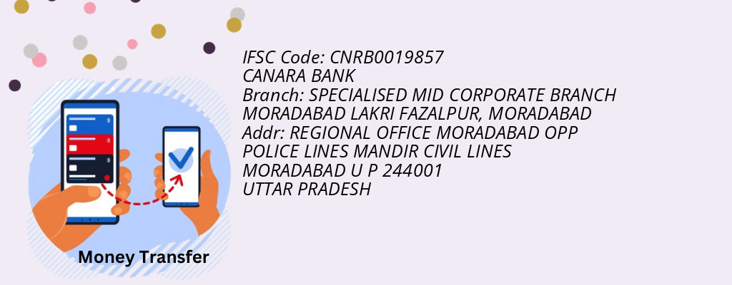 Find CANARA BANK IFSC Code MORADABAD - SPECIALISED MID CORPORATE BRANCH MORADABAD LAKRI FAZALPUR Branch Find CANARA BANK IFSC Code MORADABAD - SPECIALISED MID CORPORATE BRANCH MORADABAD LAKRI FAZALPUR Branch