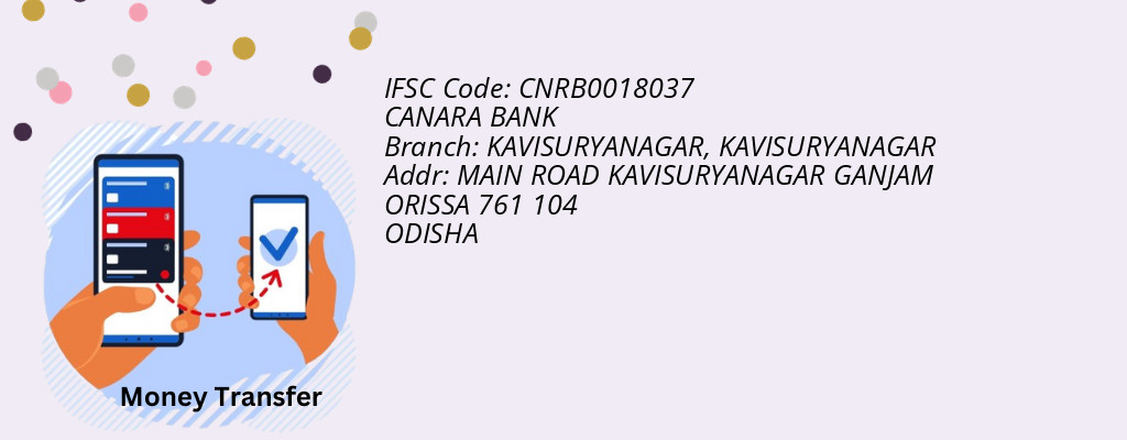 Find CANARA BANK IFSC Code KAVISURYANAGAR - KAVISURYANAGAR Branch
