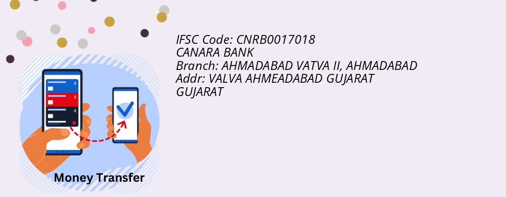 Find CANARA BANK IFSC Code AHMADABAD - AHMADABAD VATVA II Branch