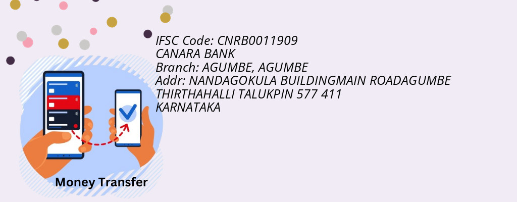 Find CANARA BANK IFSC Code AGUMBE - AGUMBE Branch
