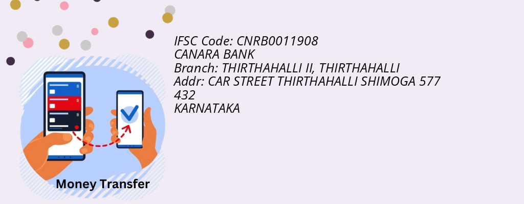 Find CANARA BANK IFSC Code THIRTHAHALLI - THIRTHAHALLI II Branch
