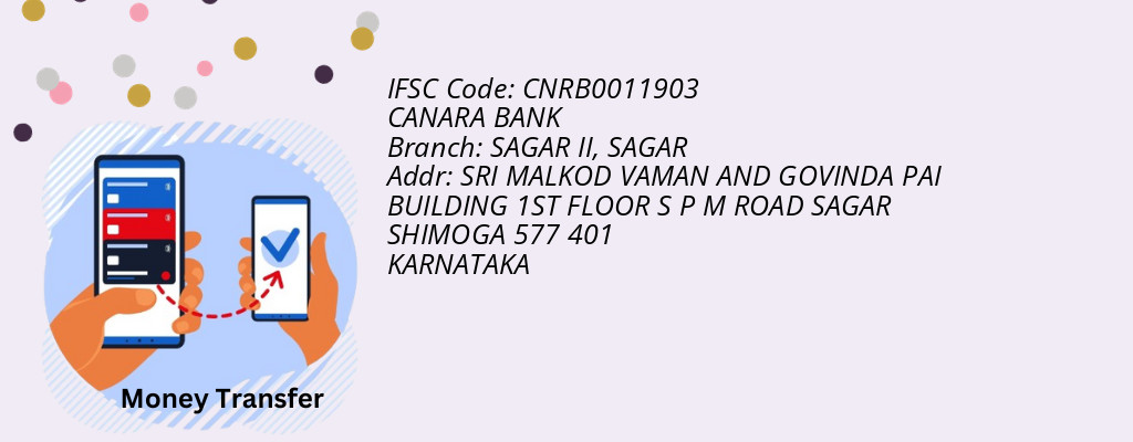 Find CANARA BANK IFSC Code SAGAR - SAGAR II Branch