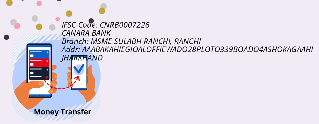 Find CANARA BANK IFSC Code RANCHI - MSME SULABH RANCHI Branch Find CANARA BANK IFSC Code RANCHI - MSME SULABH RANCHI Branch