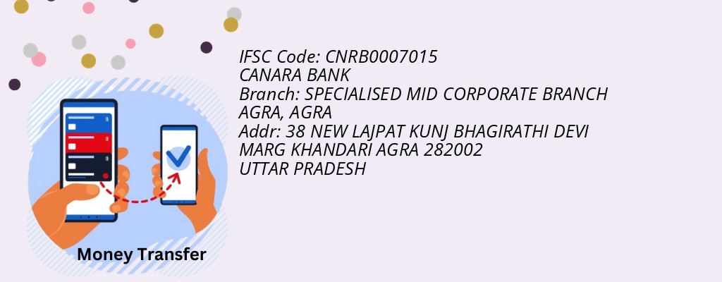Find CANARA BANK IFSC Code AGRA - SPECIALISED MID CORPORATE BRANCH AGRA Branch Find CANARA BANK IFSC Code AGRA - SPECIALISED MID CORPORATE BRANCH AGRA Branch