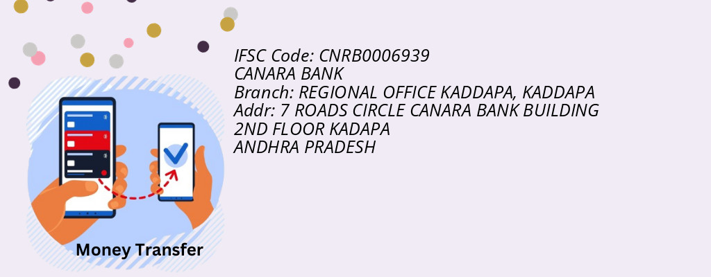 Find CANARA BANK IFSC Code KADDAPA - REGIONAL OFFICE KADDAPA Branch