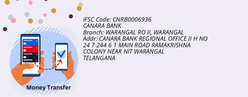 Find CANARA BANK IFSC Code WARANGAL - WARANGAL RO II Branch