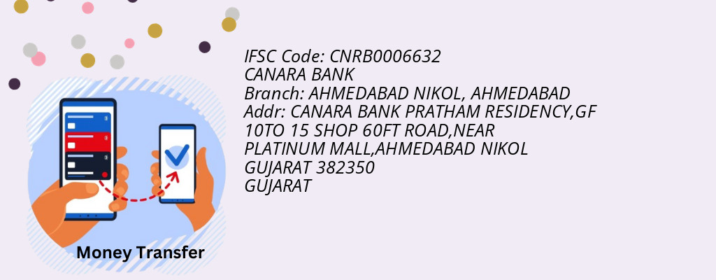 Find CANARA BANK IFSC Code AHMEDABAD - AHMEDABAD NIKOL Branch