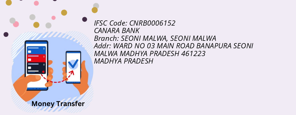 Find CANARA BANK IFSC Code SEONI MALWA - SEONI MALWA Branch Find CANARA BANK IFSC Code SEONI MALWA - SEONI MALWA Branch