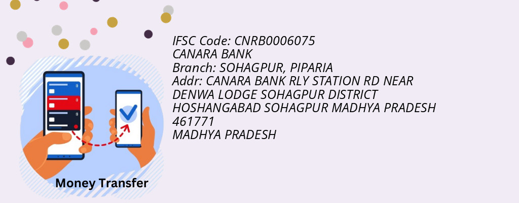 Find CANARA BANK IFSC Code PIPARIA - SOHAGPUR Branch Find CANARA BANK IFSC Code PIPARIA - SOHAGPUR Branch