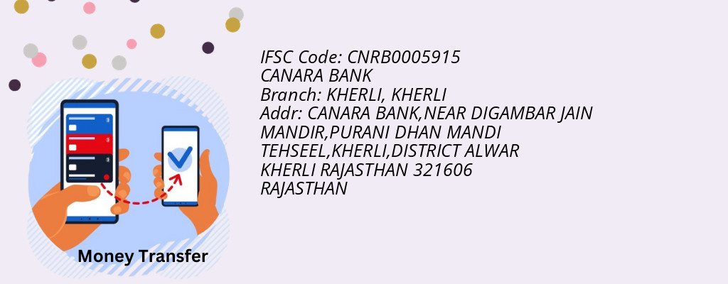 Find CANARA BANK IFSC Code KHERLI - KHERLI Branch Find CANARA BANK IFSC Code KHERLI - KHERLI Branch