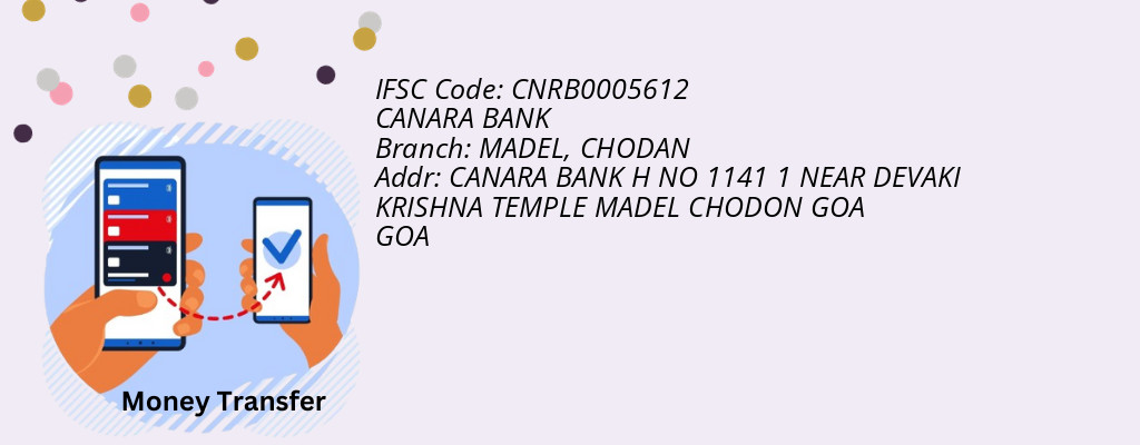 Find CANARA BANK IFSC Code CHODAN - MADEL Branch